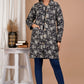 Black Floral Block Printed Quilted Cotton Jacket