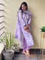 Purple Silk kurta set