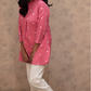 Cotton Handwoven Pink Heart Short Top