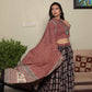 Earthy red bagru cotton lehenga