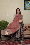 Earthy red bagru cotton lehenga