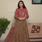 Earthy bagru hand block printed cotton lehenga