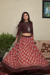 Dabu hand block printed cotton lehenga