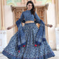 Indigo bagru cotton lehenga