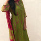 Sibori Green Pink Kota Doria suit