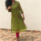 Sibori Green Pink Kota Doria suit